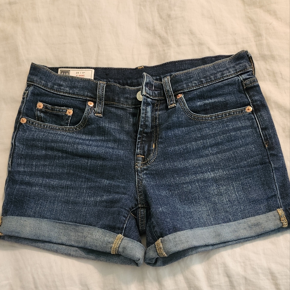 Gap 5" denim short, mid-rise, 0/25